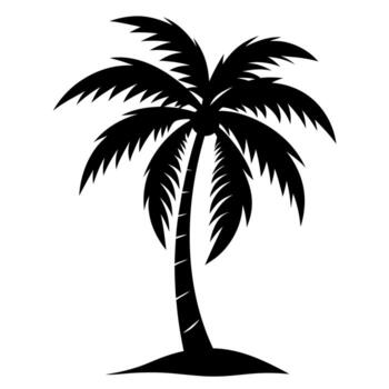 palma árbol silueta, Coco árbol silueta vector