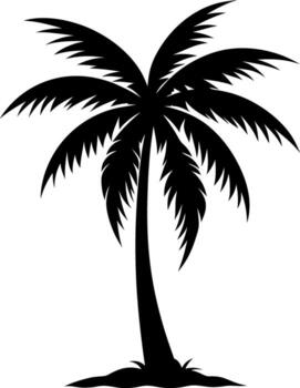 palma árbol silueta, Coco árbol silueta vector