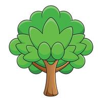 High resolution tree, Tree leaf, Cartoon tree vector