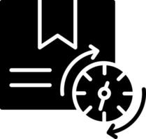 Processing Time Glyph Icon Design vector