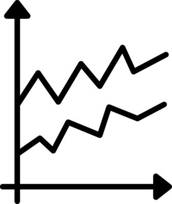 Area Graph Glyph Icon Design
