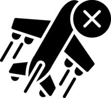 Cancelled Glyph Icon Design vector
