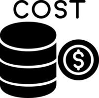 Cost Glyph Icon Design vector