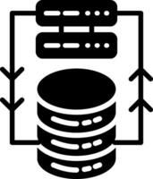 Dataset Glyph Icon Design vector