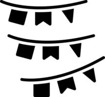 Bunting Glyph Icon Design vector