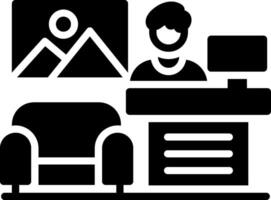 Lobby Glyph Icon Design vector