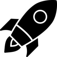 Rocket Glyph Icon Design vector