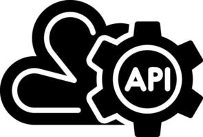 Api Glyph Icon Design vector