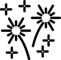 Fireworks Glyph Icon Design vector