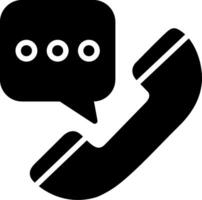 Phone Call Glyph Icon Design vector