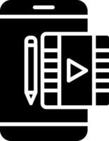 Editing Glyph Icon Design vector