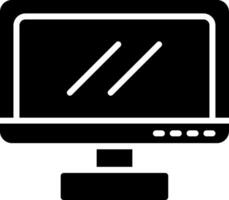Monitor Screen Glyph Icon Design vector