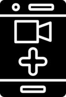 Call Glyph Icon Design vector
