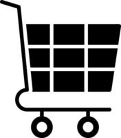 Shopping Cart Glyph Icon Design vector