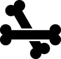 Bone Glyph Icon Design vector