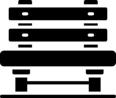 Bench Glyph Icon Design vector