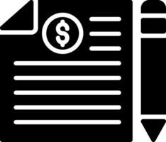 Contract Glyph Icon Design vector