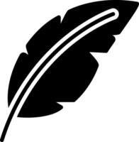 Feather Glyph Icon Design vector