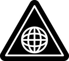 Globe Glyph Icon Design vector
