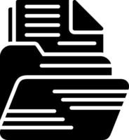 File And Folder Glyph Icon Design vector