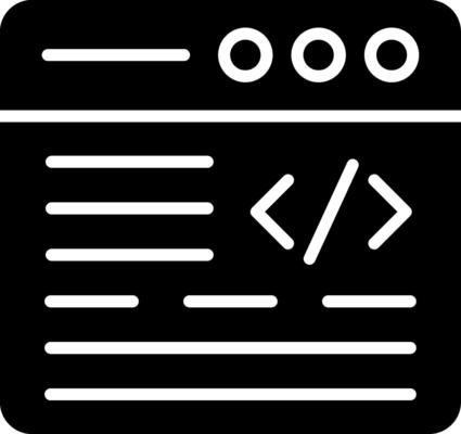 Coding Glyph Icon Design