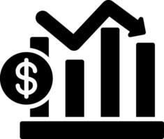 Recession Glyph Icon Design vector