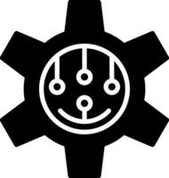 Setting Glyph Icon Design vector