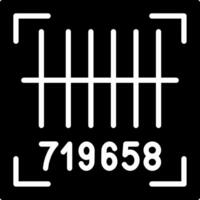 Bar Code Glyph Icon Design vector