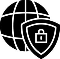 Web Security Glyph Icon Design vector