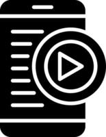 Play Button Glyph Icon Design vector