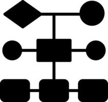 Flowchart Glyph Icon Design vector