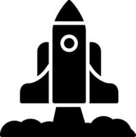 Rocket Launch Glyph Icon Design vector