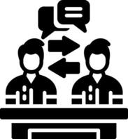 Conversation Glyph Icon Design vector