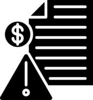 Document Glyph Icon Design vector