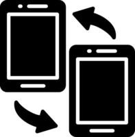 Data Synchronization Glyph Icon Design vector