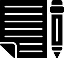 Writing Glyph Icon Design vector