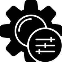 Setting Glyph Icon Design vector