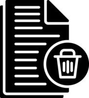 Delete File Glyph Icon Design vector