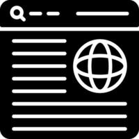 Web Browser Glyph Icon Design vector