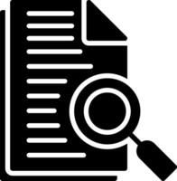 Search File Glyph Icon Design vector