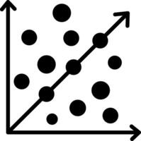 Scatter Graph Glyph Icon Design vector