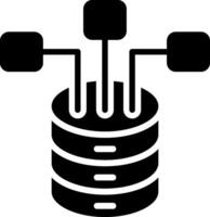 Database Glyph Icon Design vector
