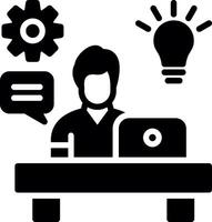 Skill Glyph Icon Design vector