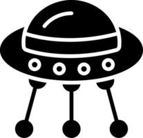 Ufo Glyph Icon Design vector