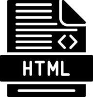 Html Glyph Icon Design vector