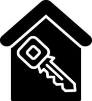 Key Glyph Icon Design vector