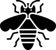 Bee Glyph Icon Design vector
