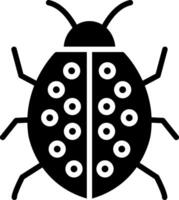 Ladybug Glyph Icon Design vector