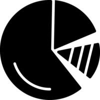 Pie Chart Glyph Icon Design vector
