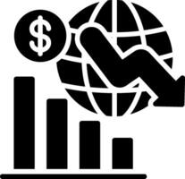 Economic Crisis Glyph Icon Design vector